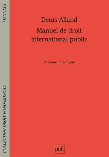 Manuel de droit international public