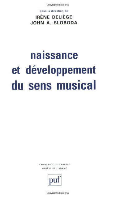 Naissance et développement du sens musical