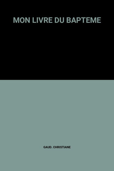 MON LIVRE DU BAPTEME
