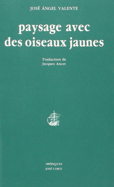 Paysage avec des oiseaux jaunes