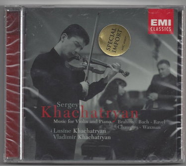Couverture de Brahms, Bach, Ravel, Chausson, Waxman - Oeuvres pour violon et piano