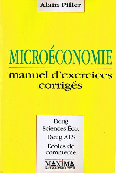 Microéconomie exercices corrigés