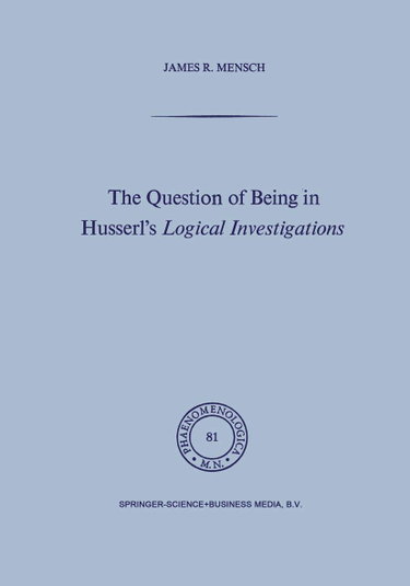 Couverture de Question of Being in Husserl's Logical Investigations