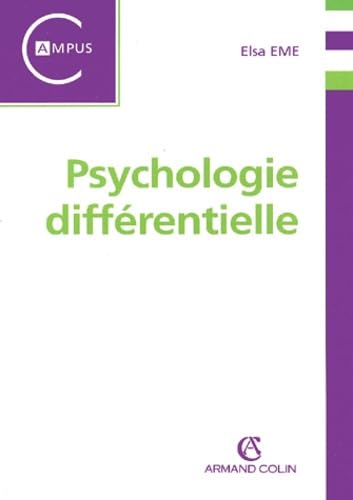 Couverture de La psychologie différentielle