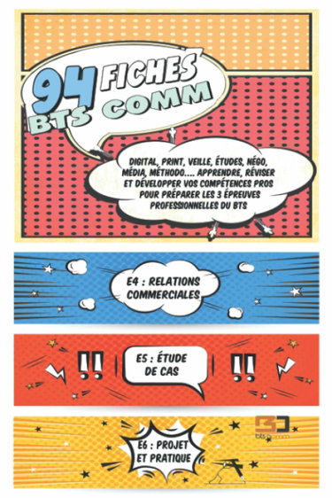 Couverture de Fiches "pros" du BTS Communication: E4 Relations Commerciales, l’étude de cas E5 et E6 Projet et Pratiques de la Communication