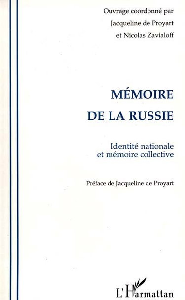 Couverture de Mémoire de la Russie : identité nationale et mémoire collective