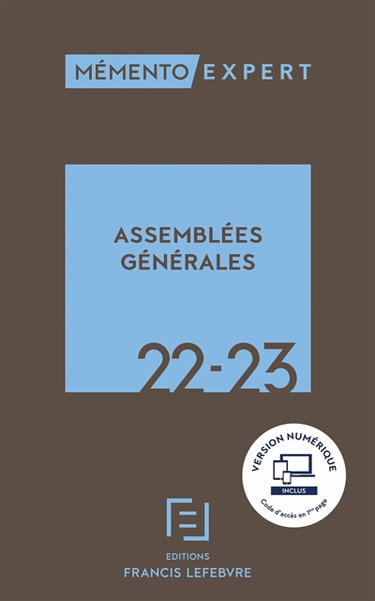 Couverture de Assemblées générales 2022-2023
