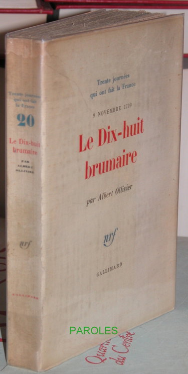 Couverture de 9 novembre 1799 - Le Dix-huit brumaire.