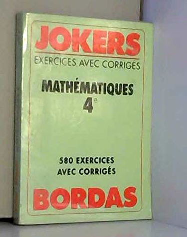 JOKE.401 MATHS 4E (Ancienne Edition)