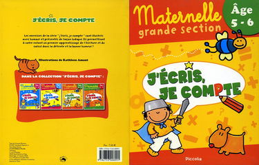 J'écris, je compte, maternelle grande section, âge 5-6
