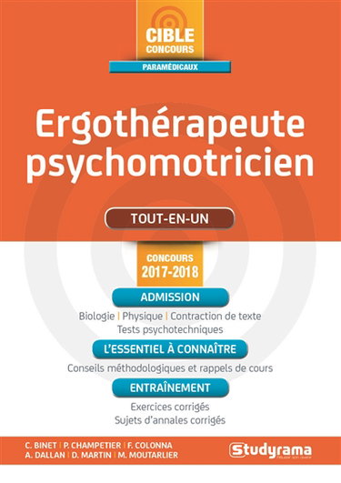 Ergothérapeute-psychomotricien : tout-en-un : concours 2017-2018