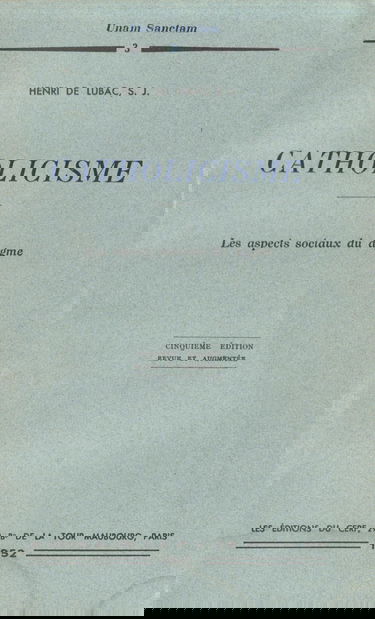 Catholicisme: Les aspects sociaux du dogme