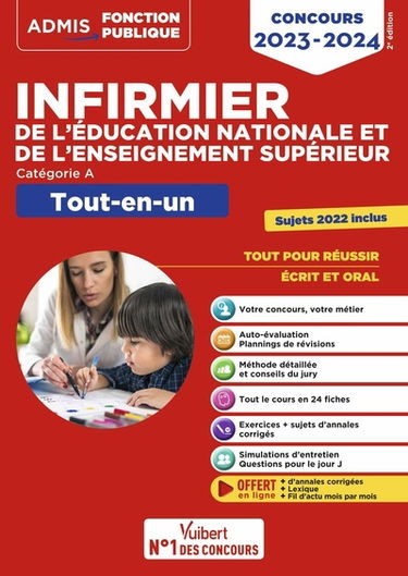 Infirmier de l'Education nationale et de l'enseignement supérieur : catégorie A : tout-en-un, concours 2023-2024