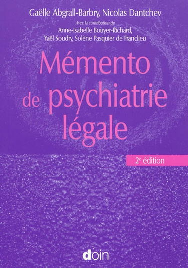 Mémento de psychiatrie légale