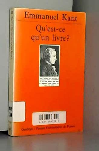 Qu'est-ce qu'un livre ? : textes de Kant et de Fichte