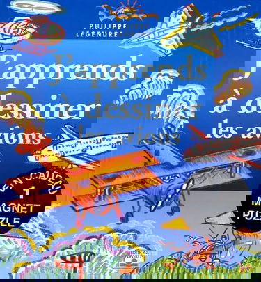 J'apprends à dessiner les avions: Avec un magnet puzzle