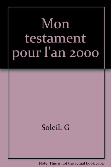 Mon testament pour l'an 2000