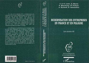 Couverture de Modernisation des entreprises en France et en Pologne : les années 80