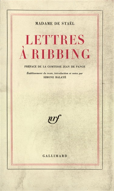 Lettres à Ribbing