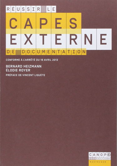 Réussir le CAPES externe de documentation