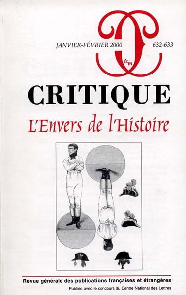 Couverture de Critique, n° 632. L'envers de l'Histoire par Collectif