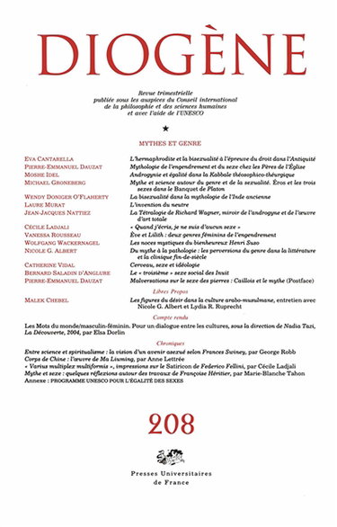 Diogène, n° 208. Mythes et genre