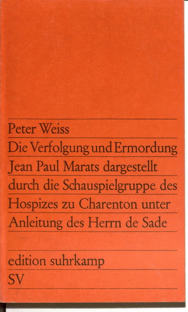 Couverture de Die Verfolgung und Ermordung Jean Paul Marats etc