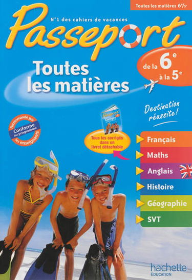Passeport toutes les matières, de la 6e à la 5e