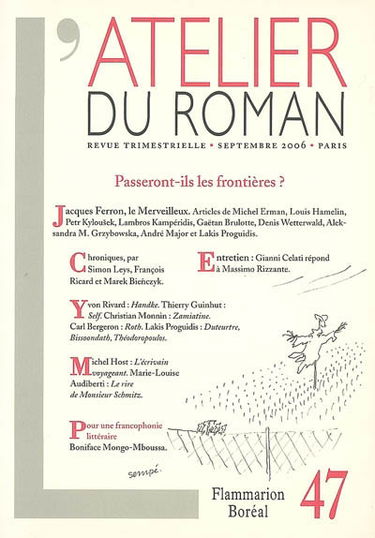 Atelier du roman (L'), n° 47. Passeront-ils les frontières ?