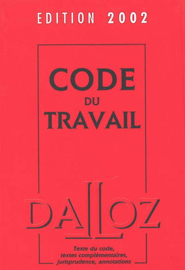 Code du travail 2002