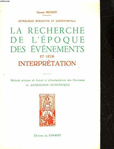 Couverture de La Recherche de l'époque des évènements et leur interprétation