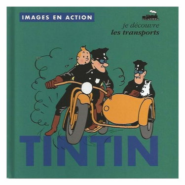 Couverture de Images en action - les transports par Hergé