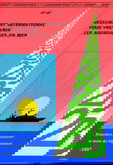 Carte marine : Règlement international pour prévenir les abordages en mer, planche