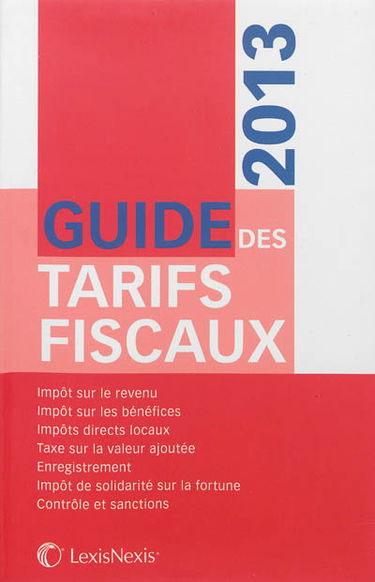 Guide des tarifs fiscaux 2013