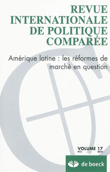Couverture de Revue internationale de politique comparée, n° 3 (2010)