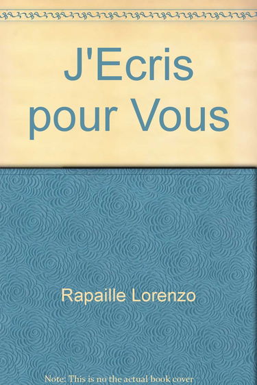 J'écris pour vous