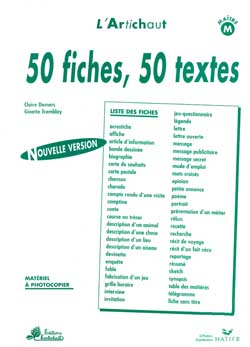 50 fiches, 50 textes