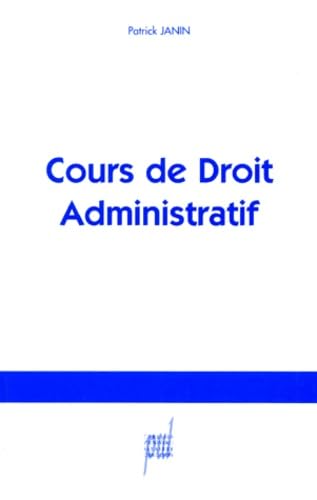 Cours de droit administratif