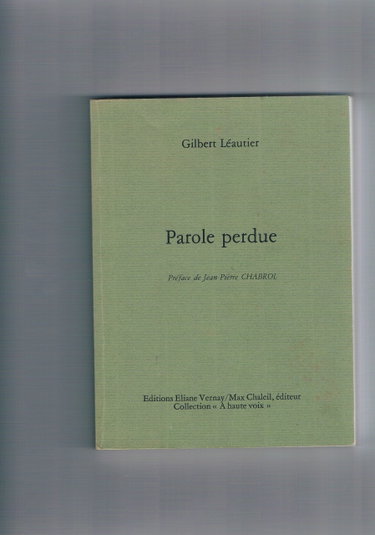 Couverture de Parole perdue (À haute voix)