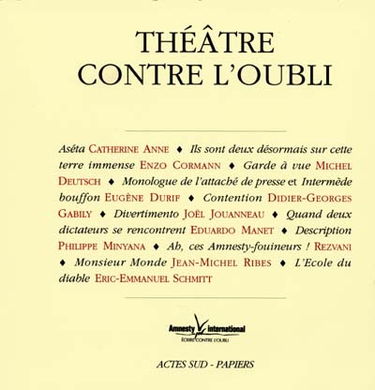 Théâtre contre l'oubli