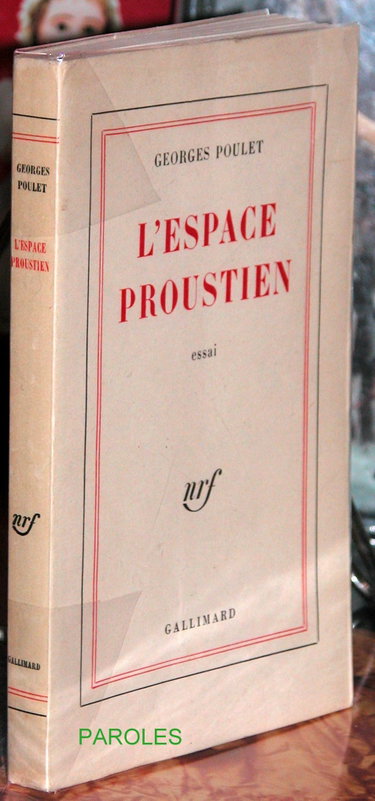 Couverture de L'Espace proustien par Georges Poulet