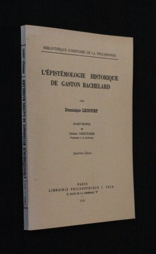 Couverture de L'épistémologie historique de Gaston Bachelard