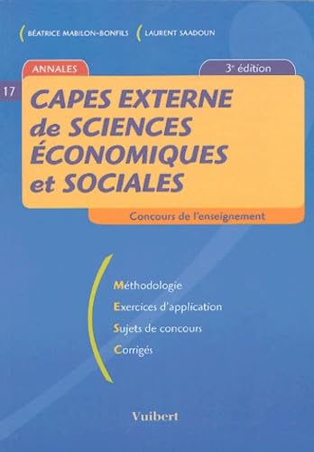 Couverture de CAPES externe de Sciences Economiques et Sociales