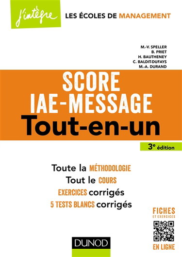 Couverture de Score IAE-Message : tout-en-un