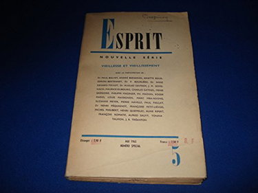 Couverture de Revue ESPRIT. Vieillesse et Vieillissement. N°5 de Mai 1963