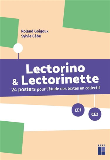 Couverture de Lectorino & Lectorinette CE1, CE2 : 24 posters pour l'étude des textes en collectif : programmes 2016 par Roland Goigoux