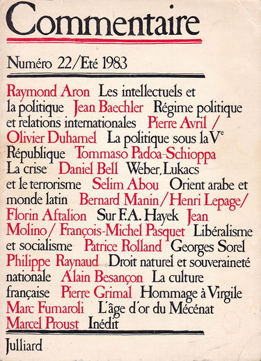 Commentaire - numéro 22 / Eté 1983