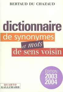 Dictionnaire des synonymes et mots de sens voisin