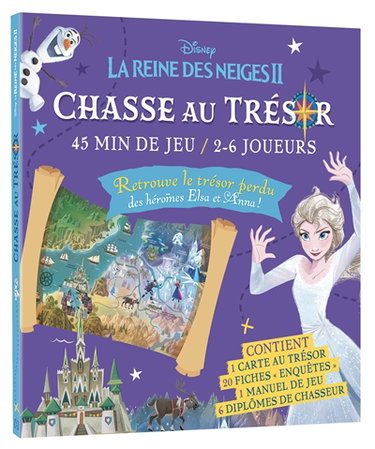 Couverture de La reine des neiges II : chasse au trésor : retrouve le trésor perdu des héroïnes Elsa et Anna !