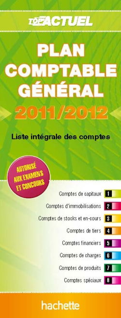 Plan comptable général : 2011-2012 : liste intégrale des comptes